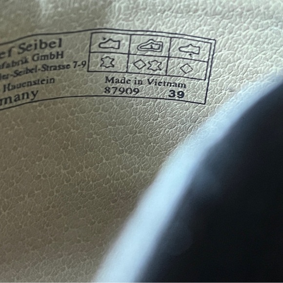 Josef Seibel Bonnie 09 Black Leather Peep Toe Bootie Size 39 - Picture 5 of 5